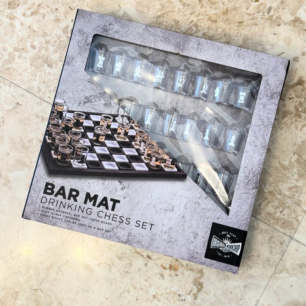 Bar Mat Drinking Chess Set